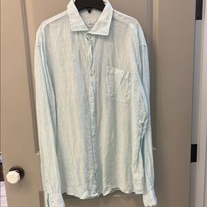 johnnie-O Blue Relaxed Fit Casual Shirt